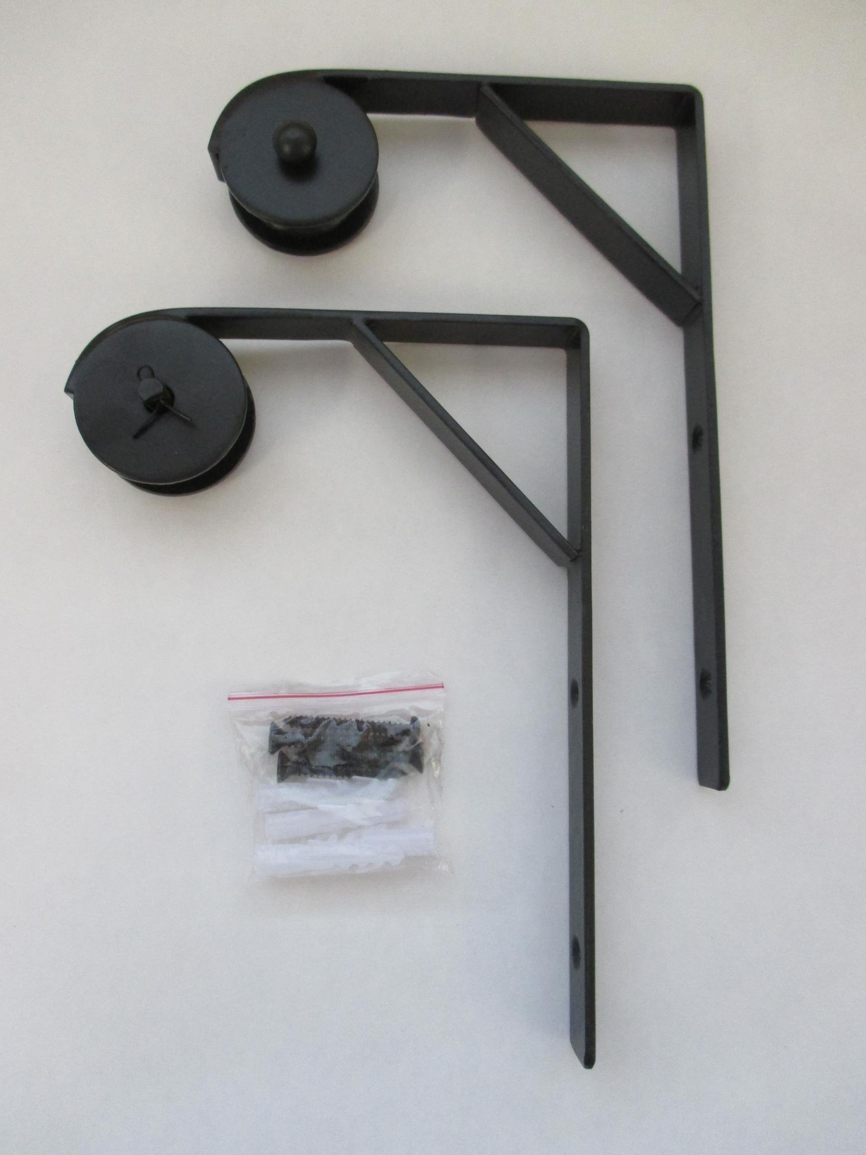 Wall Mount Bracket and Pulley (Set of 2) for Hanging Industrial Pendant