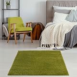 THE RUGS Shaggy Living Room Rug 120x120 cm Green Soft 30 mm Thick view 3