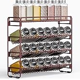 PanPanPal 4 Tier Spice Rack Organizer for Cabinet, Detachable Spice Rack for Countertop, Freestanding Spice Organization for Cabinet, Seasoning Organizer for Kitchen Pantry (13.4" Wx11.2 H, No Jars)