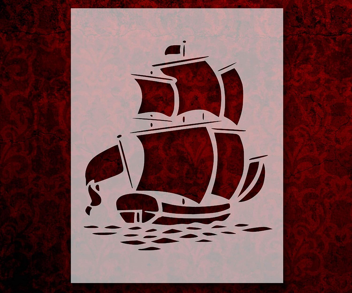 Amazon.com: Pirate Ship Stencil Sailing Sail Boat Template Reusable 8.5 ...