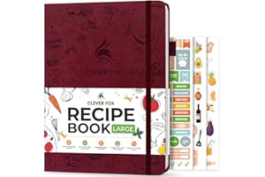 Clever Fox Recipe Book – Make Your Own Cookbook Blank Pages – Empty Notebook to Write In Recipes – Unique Cooking & Baking Gi
