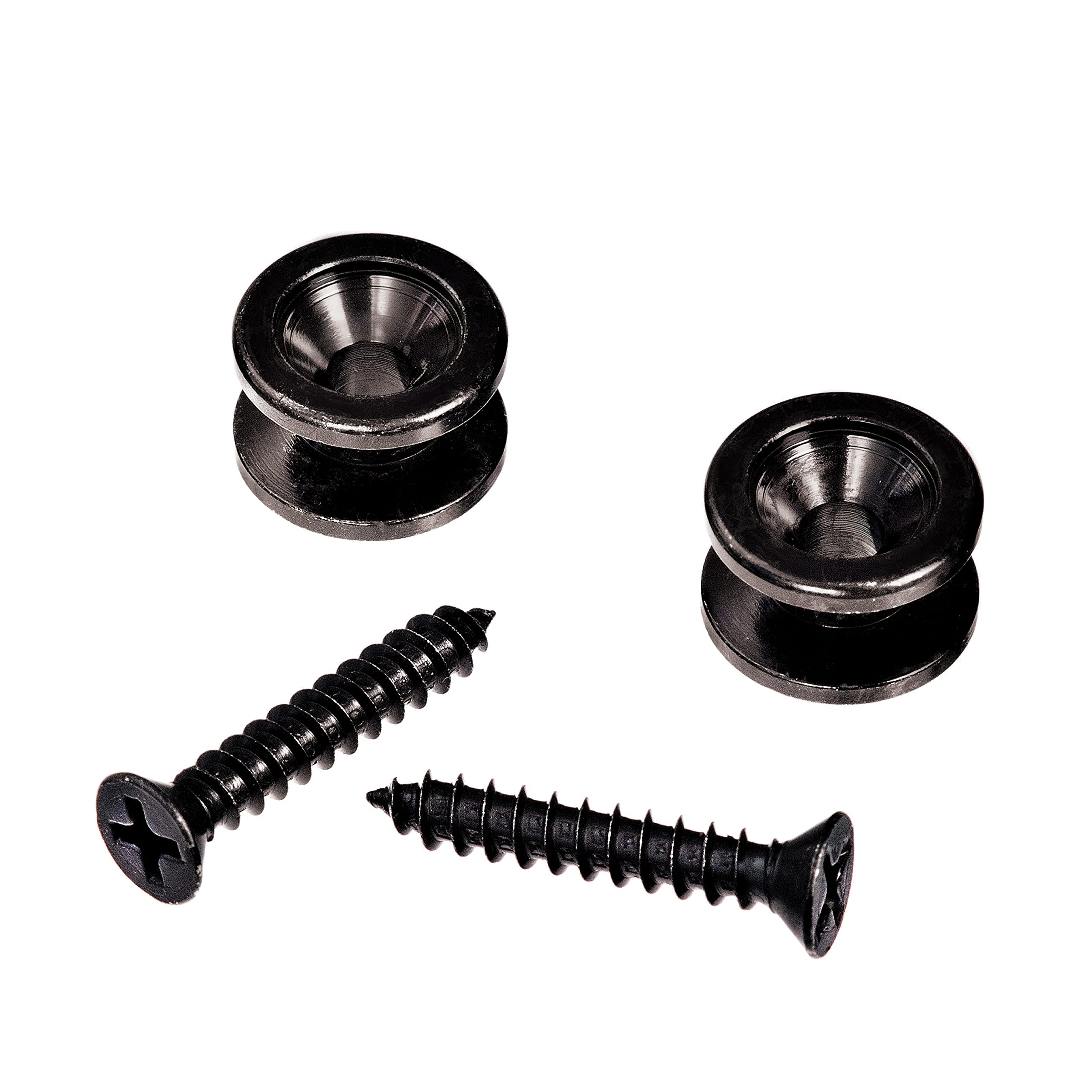 Planet Waves PWEP102 Solid Brass End Pins - Black (Pair), 2.2 in*0.7 in*5.0 in