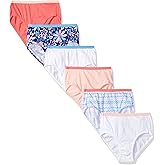 Hanes girls And Toddler Underwear, Cotton Knit Tagless Brief, Hipster, and Bikini Panties, Multipack (Colors May Vary)
