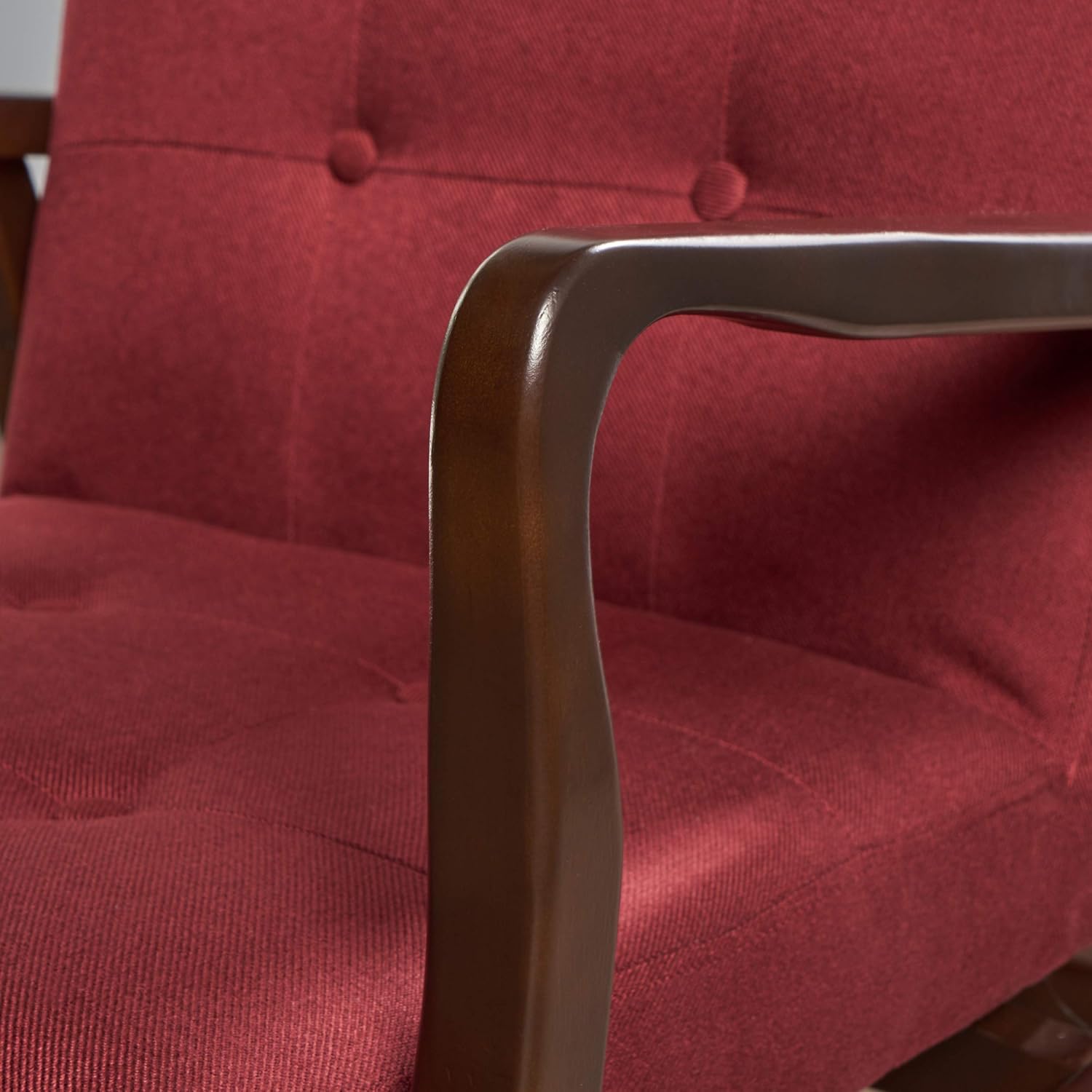Christopher Knight Home Brayden Fabric Club Chair, Deep Red: Furniture & Decor