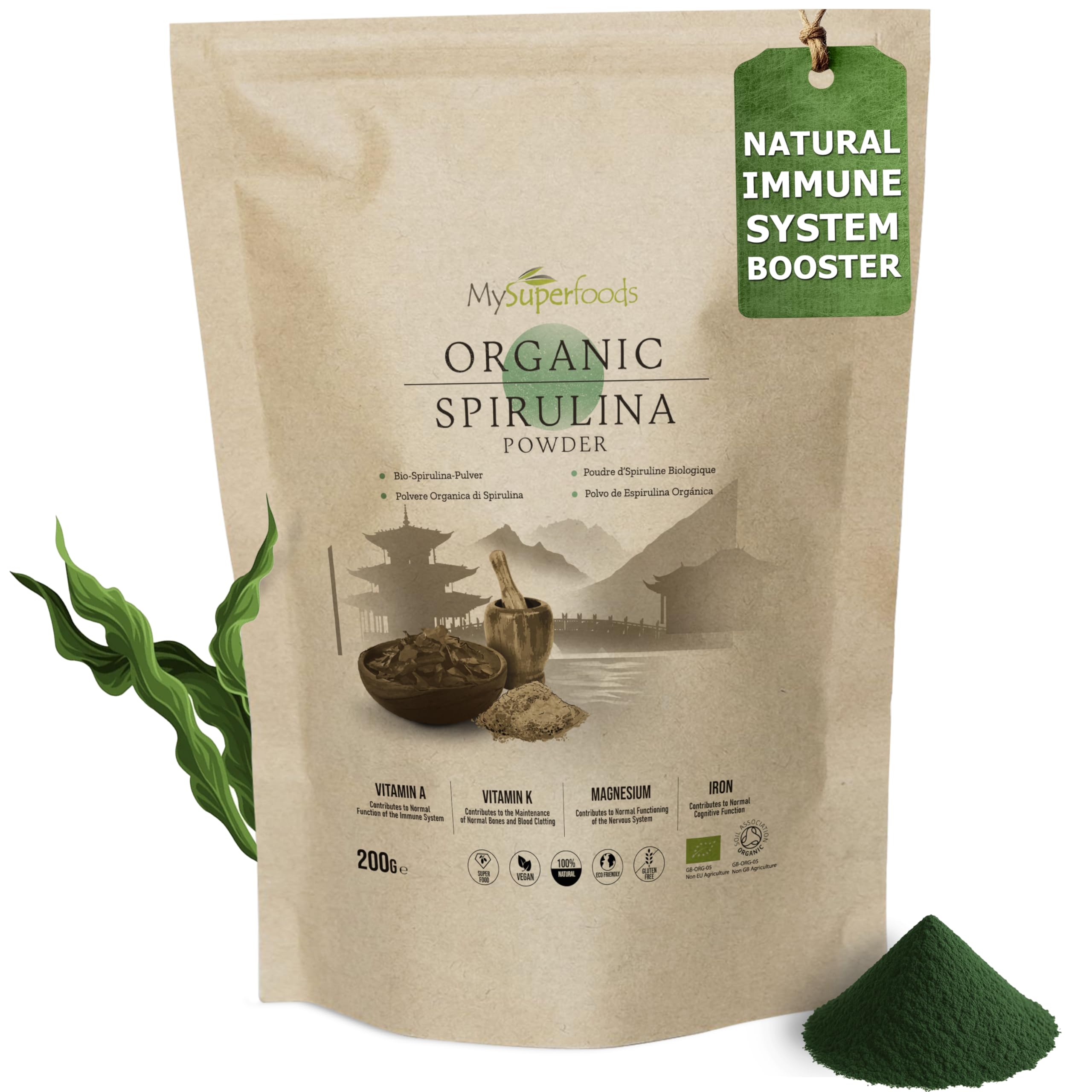 Spirulina Powder | Organic | 200g | Natural Immune System Booster | MySuperfoods