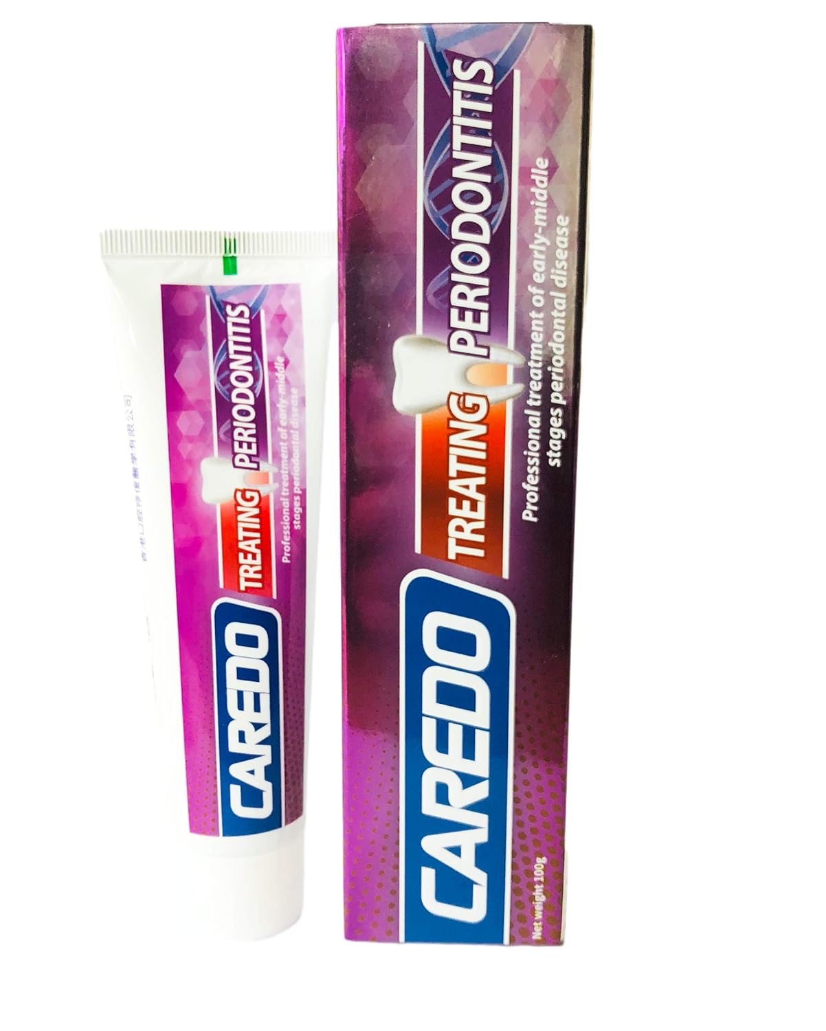 CAREDO Healing Periodontitis Toothpaste, The ONLY Toothpaste Cure Early Medium Term Periodontitis, Remove Dental Calculus, Avoid Loosening and Falling Off Teeth (100g, 2 counts) : Beauty