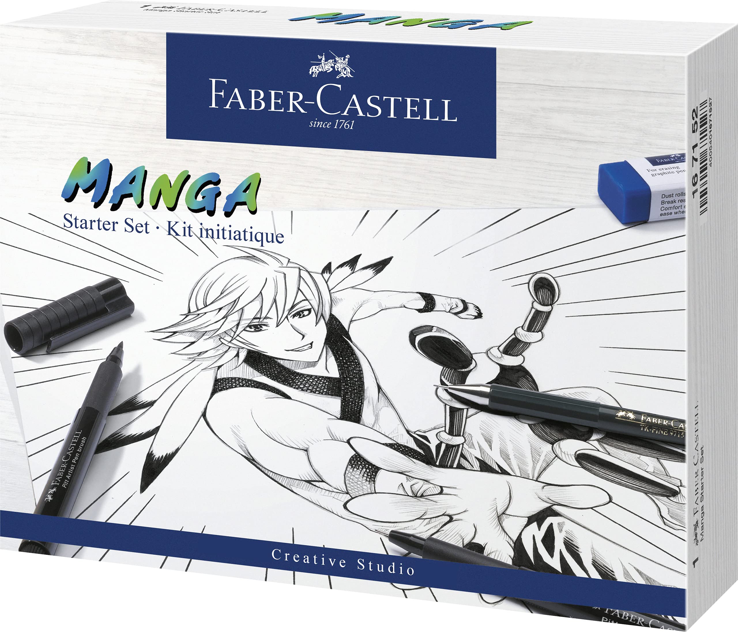 Faber-Castell Creative Studio Manga Starter Set, Multicoloured, Art, Craft, Drawing, Sketching, Home, School, University, Colouring