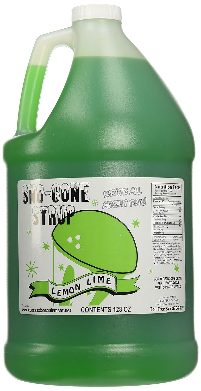 Concession Express Snow Cone Syrup 1 Gallon (Lemon Lime