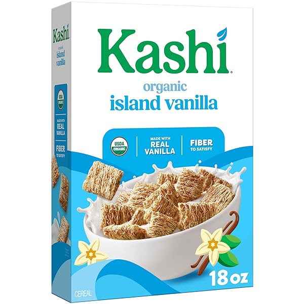 KASHI BREAKFAST CEREAL, ORGANIC, FIBER CEREAL, ISLAND VANILLA,...