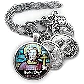 St. Olaf of Norway Necklace, Clip or Keychain, Confirmation Patron Saint, Catholic Gift