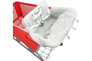 Portable 2-in-1 Shopping Cart & High Chair Covers for Babies, Kids, Infants, Toddlers | Universal Size with Free Carry Bag (G