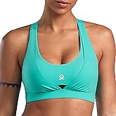 FlareMove Double Layered High Impact Sports Bras for Women Criss-Cross Back Bras with Sewn in Pads Workout Yoga Tops