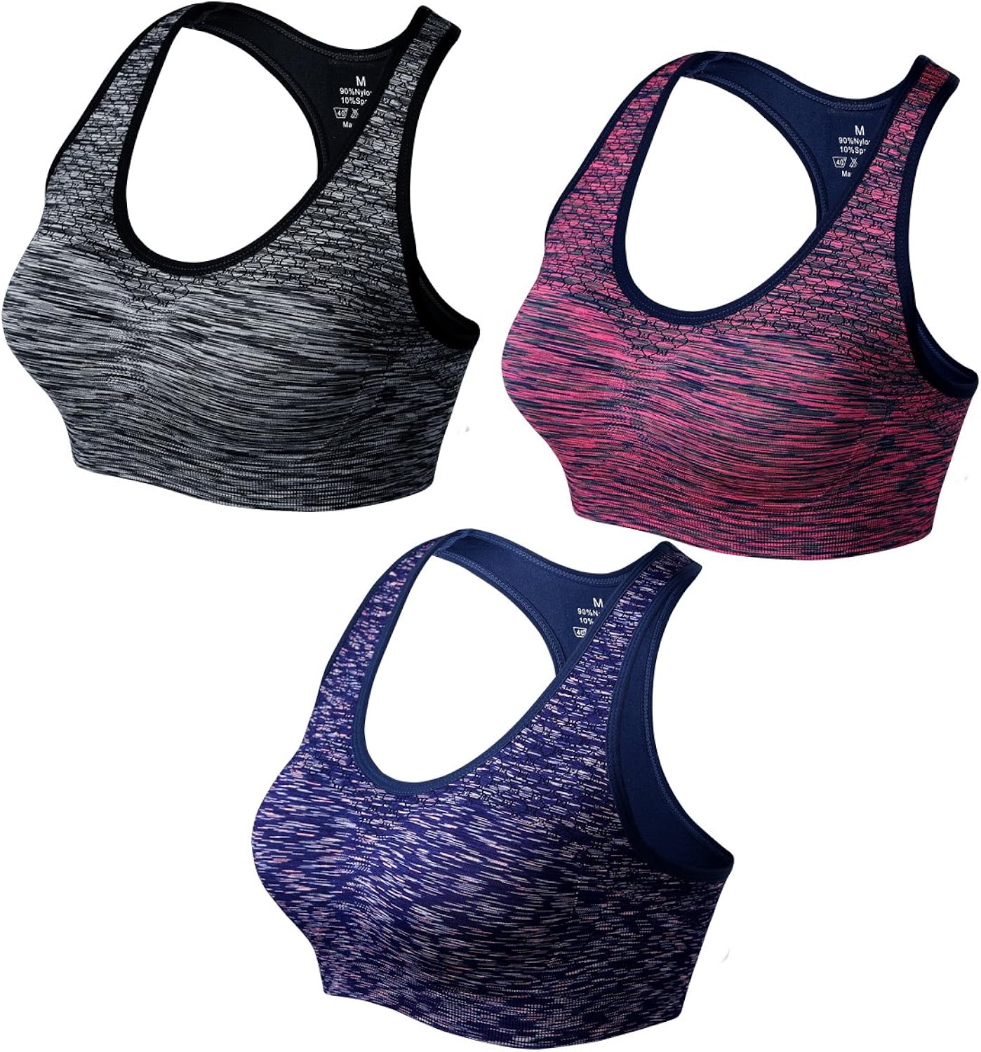 Match Women's Padded Racerback Sports Bra 004 Amazon.co.uk Clothing