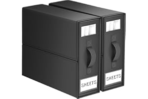 SNILOAW Sheets Organizer For Linen Closet, SheetCube Foldable Sheet Organizer (Queen Or King Size) Bed Sheet Organizers Closet Organizers and Storage，Bedding Organizer (Black, 2 Pack)