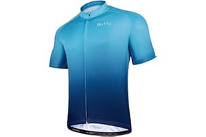 ROTTO Cycling Jersey Mens Bike Shirt Short Sleeve Gradient Color Series