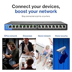 Linksys LGS116P 16 Port Gigabit Unmanaged Network