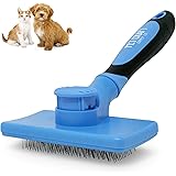 Pet Craft Supply Self-Cleaning Pet Grooming Hair Deshedding Brush Tool for Small Dogs and Cats with Short to Long Hair