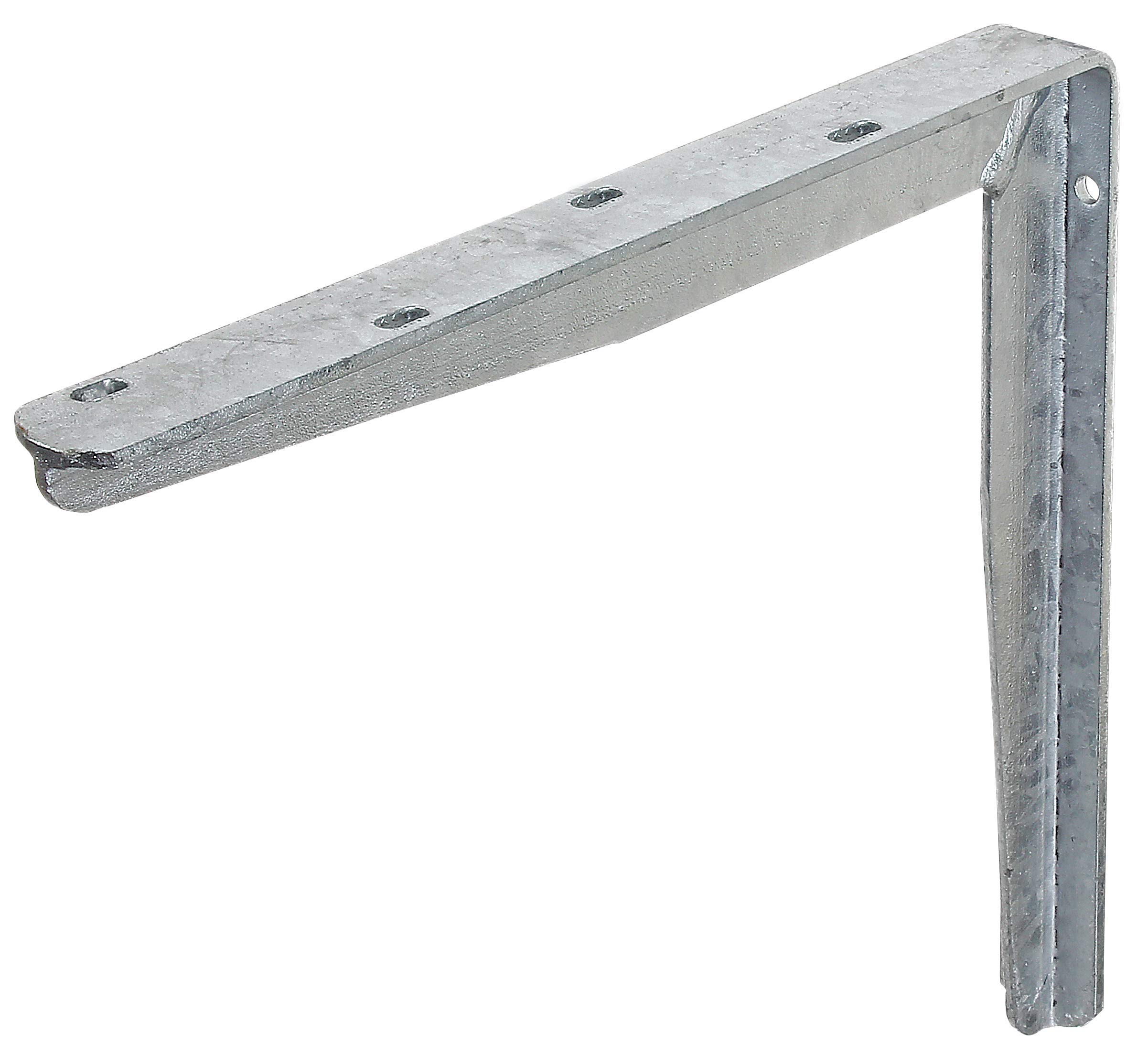 GAH Alberts 800710 T Profile Shelf Bracket for Very Heavy Wear and Load Hot-Dip Galvanised 300 x 400 mm