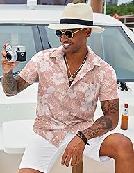 COOFANDY Mens Casual Button Down Shirts Hawaiian