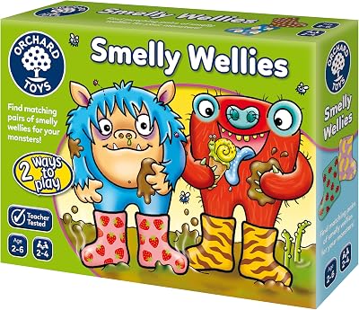 Orchard Toys Smelly Wellies Matching Game for Kids 2-6 2-4 Players
