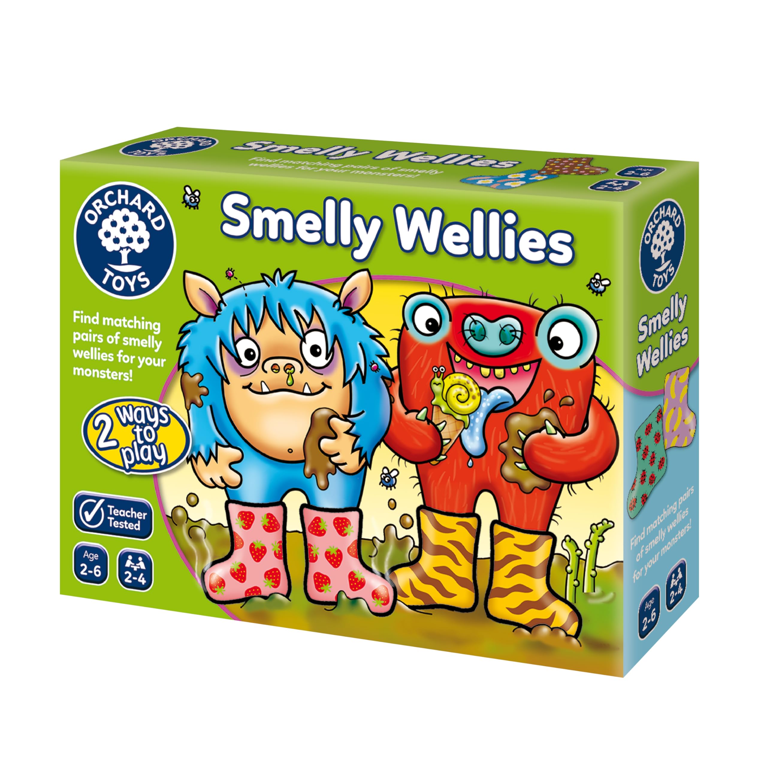 Orchard Toys Smelly Wellies Matching Game - Kids Educational Matching Pairs & Memory Card Game for 2 Year Old and Up - Toddler Toys and Board Games for Boys and Girls Ages 2 to 6-2 to 4 Players