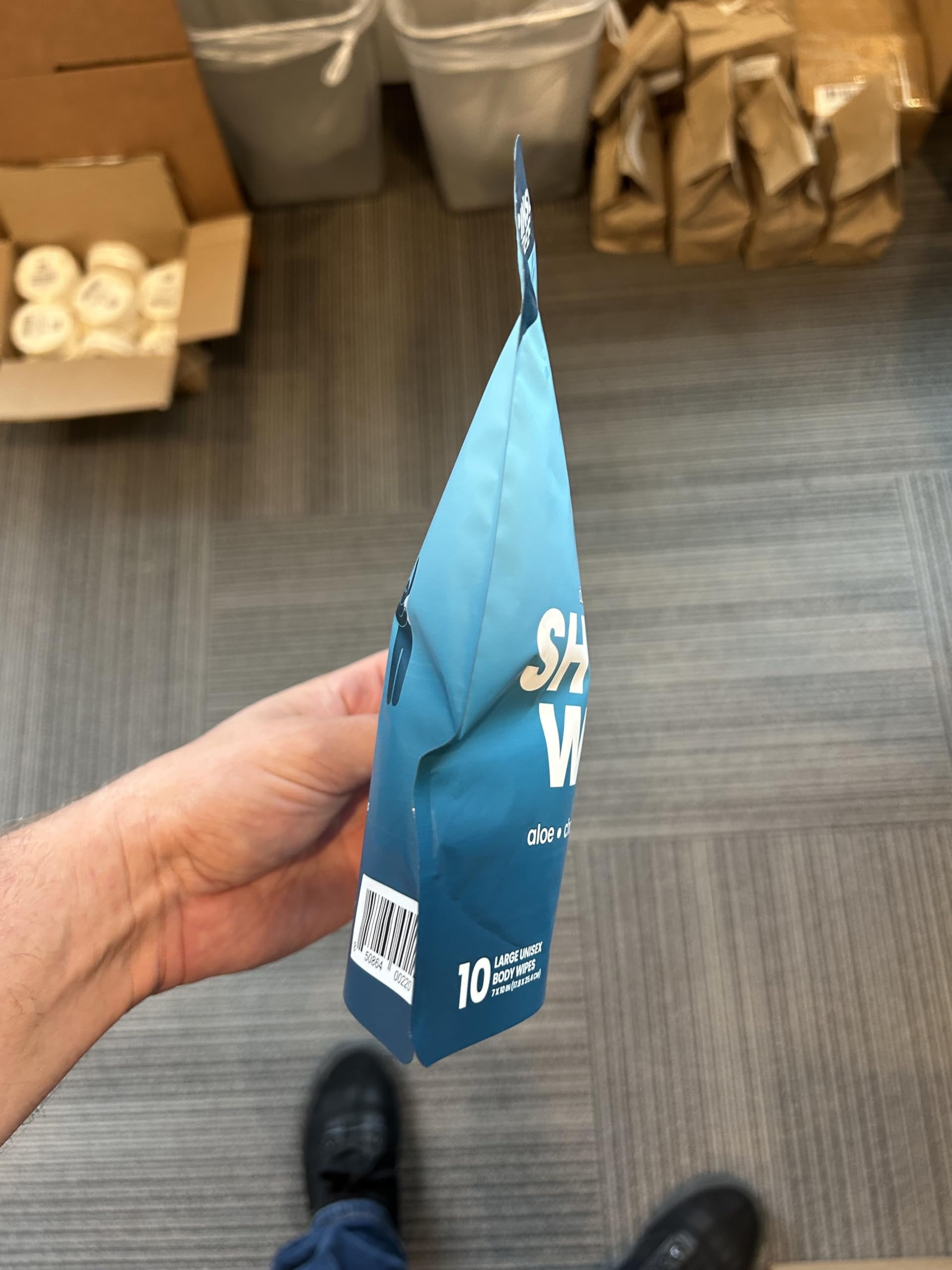 Super Fresh Body Wipes, Large Unscented Shower Wipe for Adults Men Women Kids, Personal Hygiene Cleansing Cloth Enriched with Aloe and Vitamin E, Individually Wrapped 10 Pack, Travel Essentials