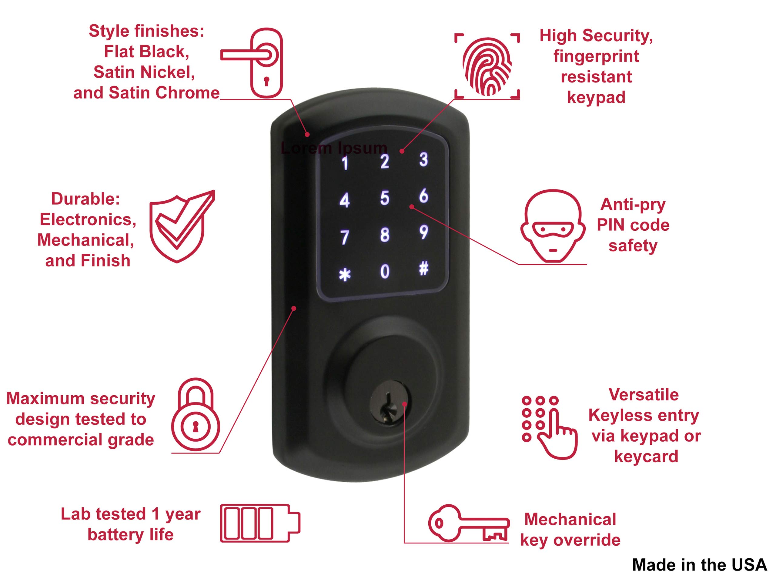 Mua Prodigy SmartLock MaxSecure Deadbolt Commercial Grade 2 Lock with
