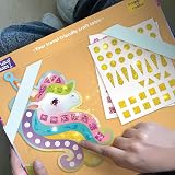 Imagimake Mirror Mosaic Princess & Unicorn Craft Kit 950+ Foil Stickers view 2