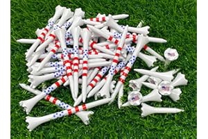 NorthPointe Golf Tees Plastic Combo Length Pack of 50 Includes (40 Count) 3 ¼” Plastic Golf Tees + (10 Count) 1½ Plastic ShortTees for Irons, Hybrids, Par Threes