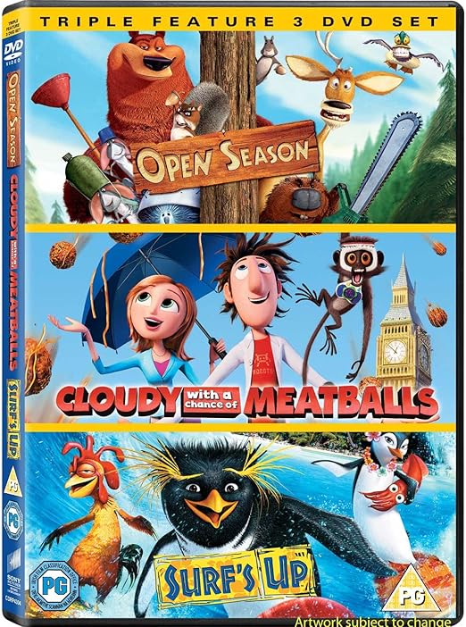 Cloudy With a Chance of Meatballs / Open Season / Surf's Up DVD 2010