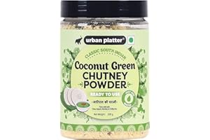 Urban Platter Coconut Green Chutney Powder | 7.05 Oz (200g) | Flavorful & Ready to Use | Just Add Water | Traditional South Indian Style Mix for Idli, Dosa, Vada & Snacks