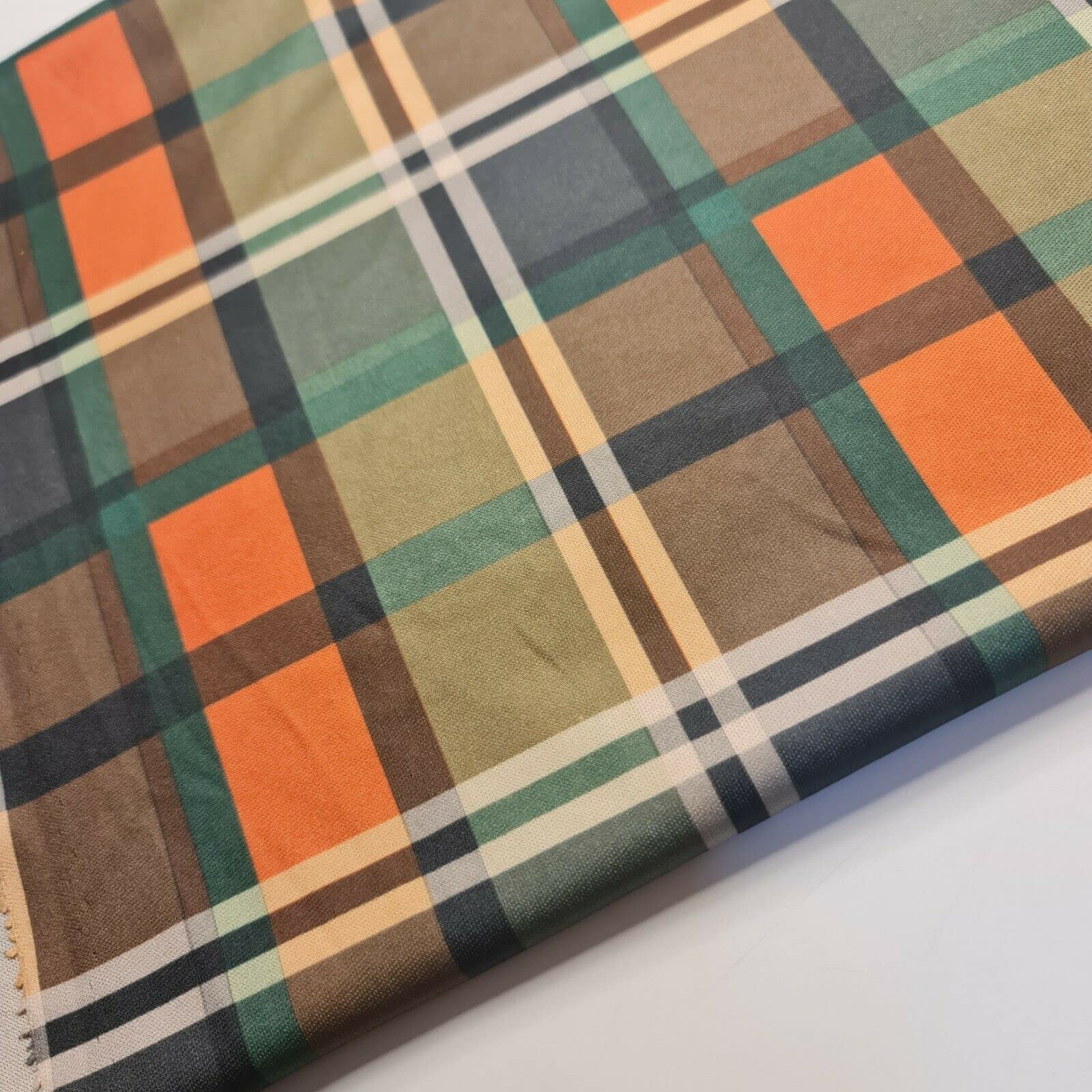 Plain/Printed ITY Spandex Jersey Elastane Stretch Dress Leggings Fabric 58" - 150cm Wide Sold As 1 Meter Pre - Cut Lengths (Multicolour Tartan)