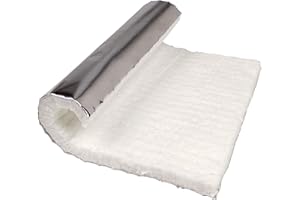 Lynn Manufacturing Flame Guard, 2100F Ceramic Fiber Alternative Blanket with Heavy Foil – 12” x 10” x ½”, 9351