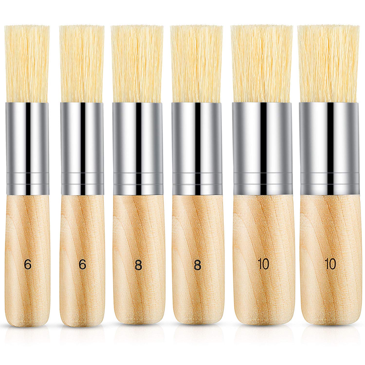 Buy Wooden Stencil Brush Natural Brushes Bristle Art Painting Brushes