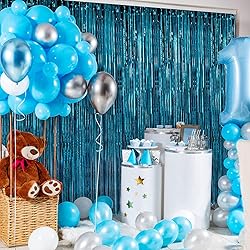 Crosize 3 Pack 3.3 x 9.9 ft Blue Foil Fringe