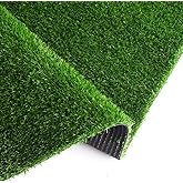 Griclner Thick Realistic Artificial Grass Astroturf, 0.7" Height Realistic Synthetic Grass 7FTX12FT, Drainage Holes Indoor Outdoor Pet Faux Fake Grass Rug Carpet for Garden Backyard Patio Balcony
