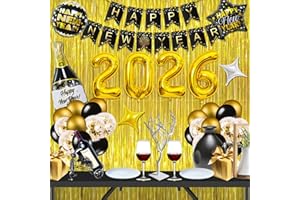 CHAMVIS New Years Decorations 2026 Set featuring New Years Eve Party Supplies 2026 and NYE Decorations for complete party decorations for home party