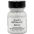 Angelus Metallic-1 oz Leather Paint, Silver