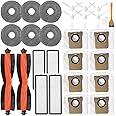 Replacement Kit Accessories Compatible with Xiaomi Robot Vacuum X10 Plus,X10+, X20+, X20 Plus Parts 2 Main Brush 6 Side Brush 8 Dust Bag 4 HEPA Filter 6 Mop Cloth
