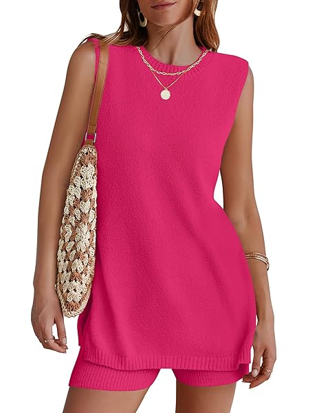 NENONA WOMENS TWO PIECE OUTFITS SUMMER CREW NECK...