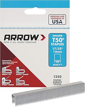 Arrow T50 - Grapas (caja con 1250 unidades, 13 mm): Amazon.es: Bricolaje y herramientas