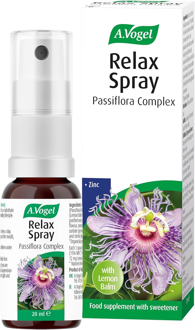 A.Vogel Relax Spray Passiflora Complex 20ml Passiflora Lemon Balm Zinc