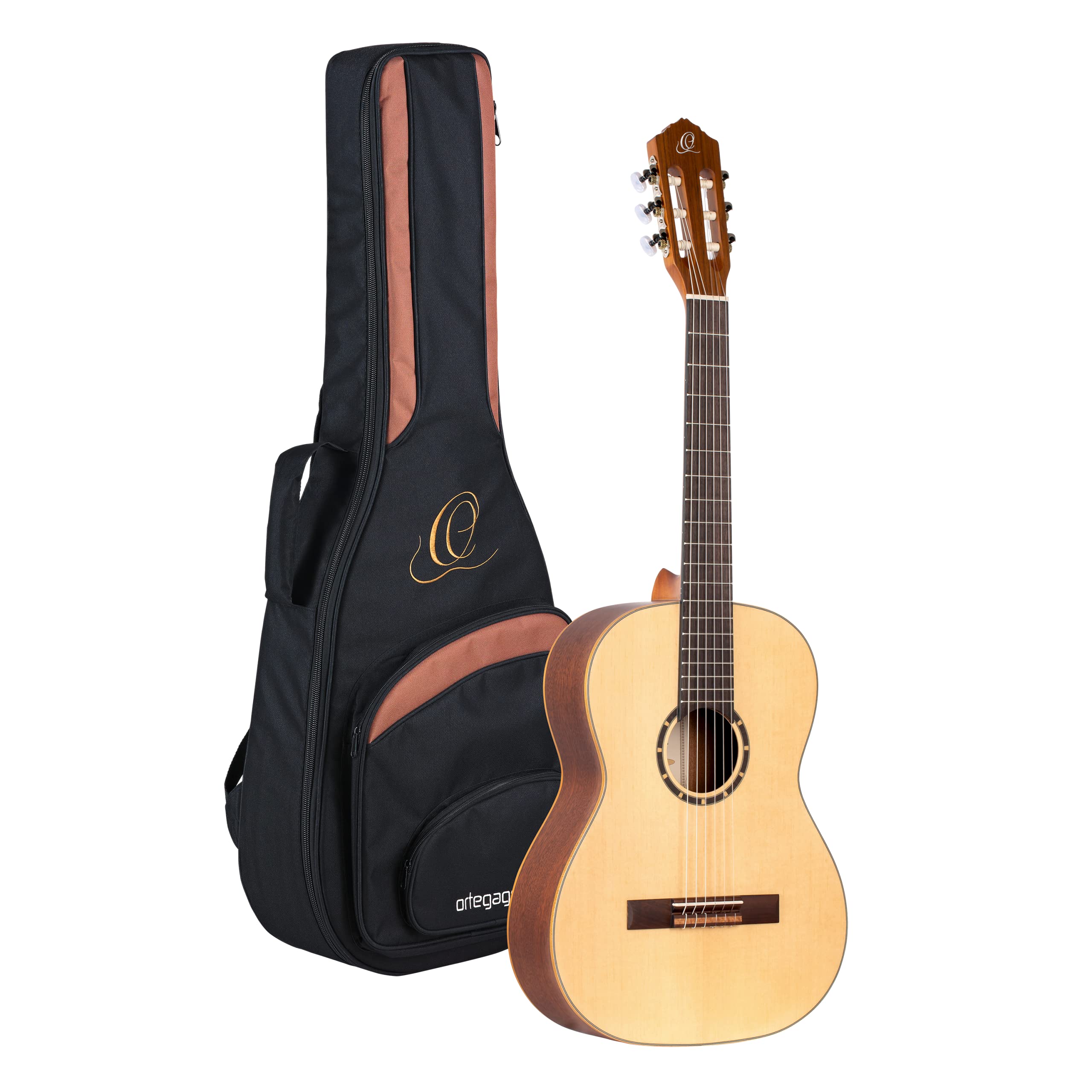 Ortega Guitars 7/8 Classical Guitar – Family Series – Including Gig Bag – Spruce, Mahogany, Natural (R121-7/8)