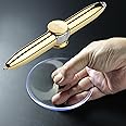 SMOOTHERPRO Fidget Spinning Pen with LED Light to Help ADHD Stress Reducer Thinking Ballpoint Pen Gift Pen Anti Stress Anxiety Infinity with Gift Box Color Gold (FS701)