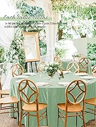 12 Pack Round Tablecloth Sage Green Polyester Round