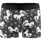 ZZKKO Men's Underwear Briefs Horse Standing Men's Boxer Briefs,Trunks Underwear for Men S-XXL
