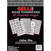 Gelli Arts Image Transfer Printables Lisbon Tiles - 20 Tile Images Included, Use Gel Plates, Great for Teachers and Students of All Ages