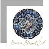Eid Al-Fitr Cards for Men Woman Him Her - Eid Mubarak - Muslim Gifts Ramadan Celebrations - Celebration Card, Blessings Card, Happy Eid Festival, Islam Card