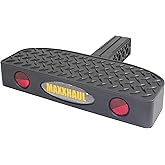 MaxxHaul 50234 Hitch Mount Bump Step For 2 inch Hitch Receiver With Anti Slip Platform For RV SUV Truck Flatbed Camper With Safety Reflectors