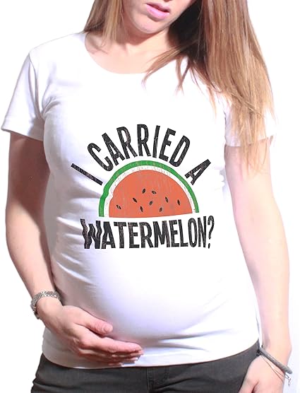 Amazon レディースマタニティtシャツi Carried Aスイカ Womens妊娠top Us サイズ Xs カラー ホワイト Tシャツ カットソー 通販